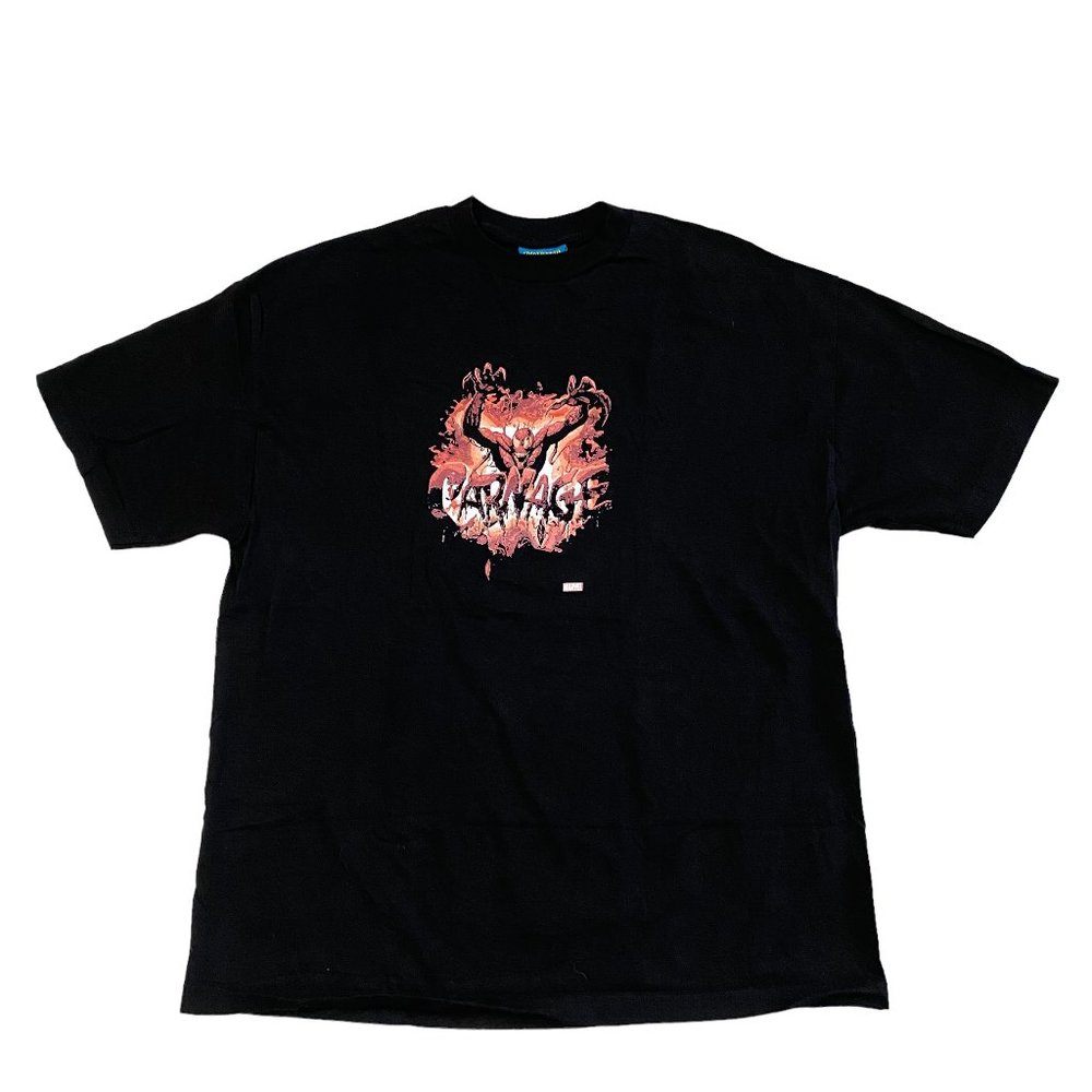 Vintage 06' Spider-Man Carnage Short Sleeve Graphic Black T-Shirt Size XL